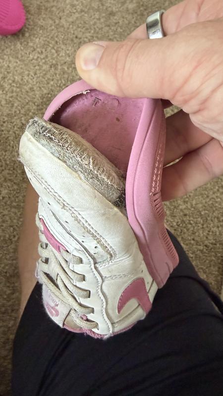 Customer photo for "Great-looking shoes, but the sole didn’t hold up"