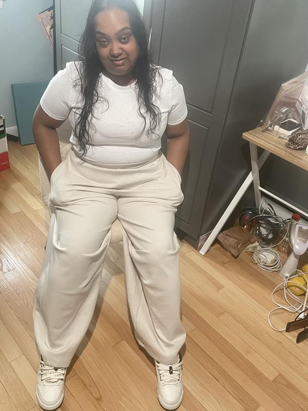 Customer photo for "Impossibly soft women high-waisted wide-leg pants"