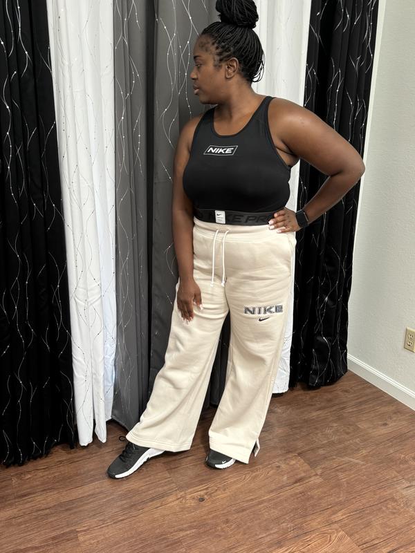 Nike Women's Sportswear Phoenix Fleece High-Rise Wide-Leg Logo Pants