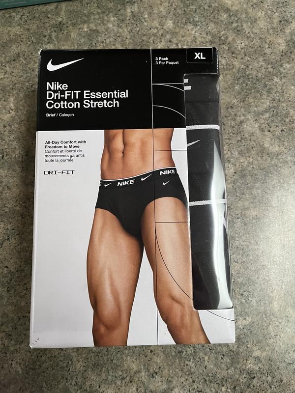 Nike Men's Everyday Cotton Stretch Boxer Briefs-3PK-Khaki/Black - Hibbett