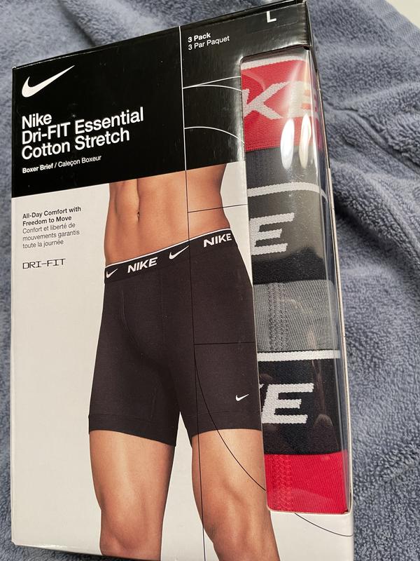 Nike Dri-FIT Essential Cotton Stretch 3 pack boxer briefs w. fly