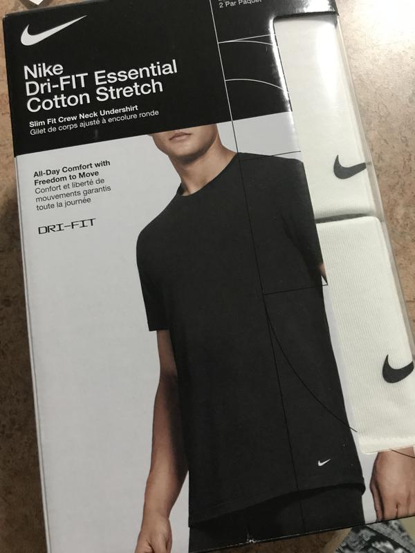 Nike Everyday Cotton Stretch Men's Slim Fit Crew-Neck Undershirt