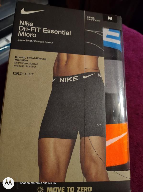 Nike Dri-FIT Essential Micro Boxer Briefs-3PK-Black/Gold - Hibbett