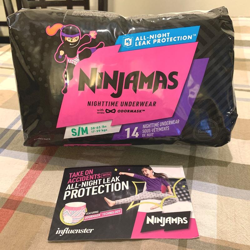Pampers Ninjamas Nighttime Bedwetting Underwear Girls Size S/M (38