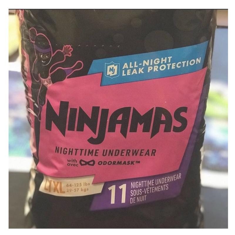 Pampers Ninjamas Nighttime Bedwetting Underwear Girls - Size S/M (38-70  lbs), 14 Count