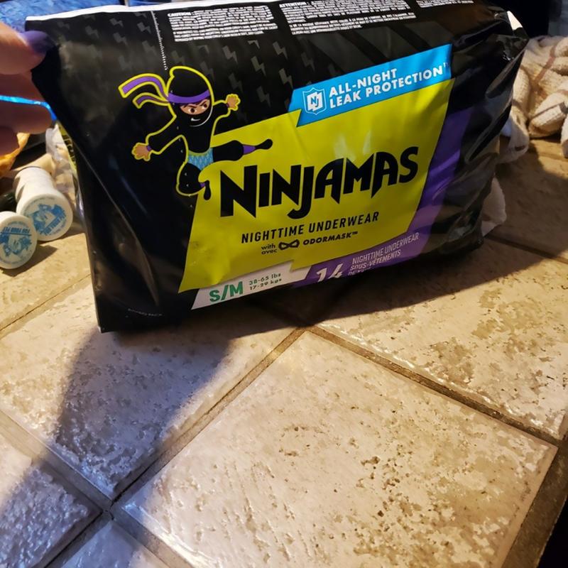 Ninjamas Nighttime Underwear All-Night Leak Protection S/M 38-65 lbs - 14  ct pkg