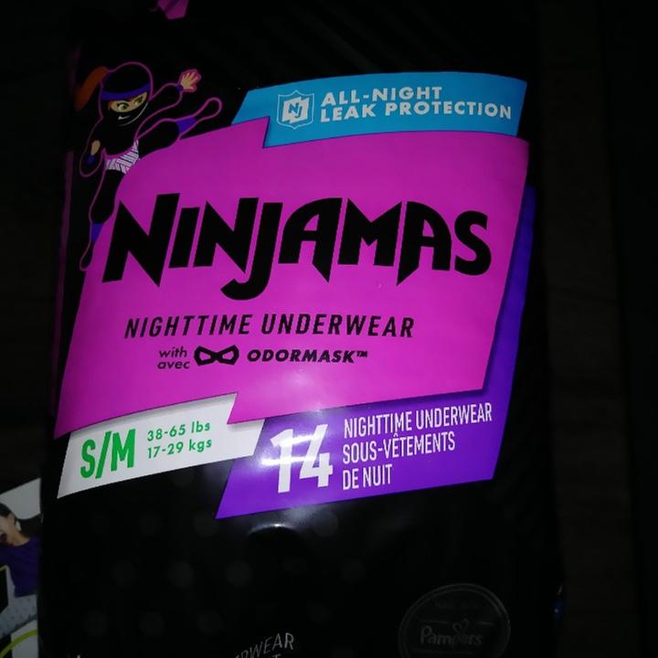 Ninjamas Girls' Bedwetting Disposable Underwear Nighttime Training Pants  S/M/L ✅
