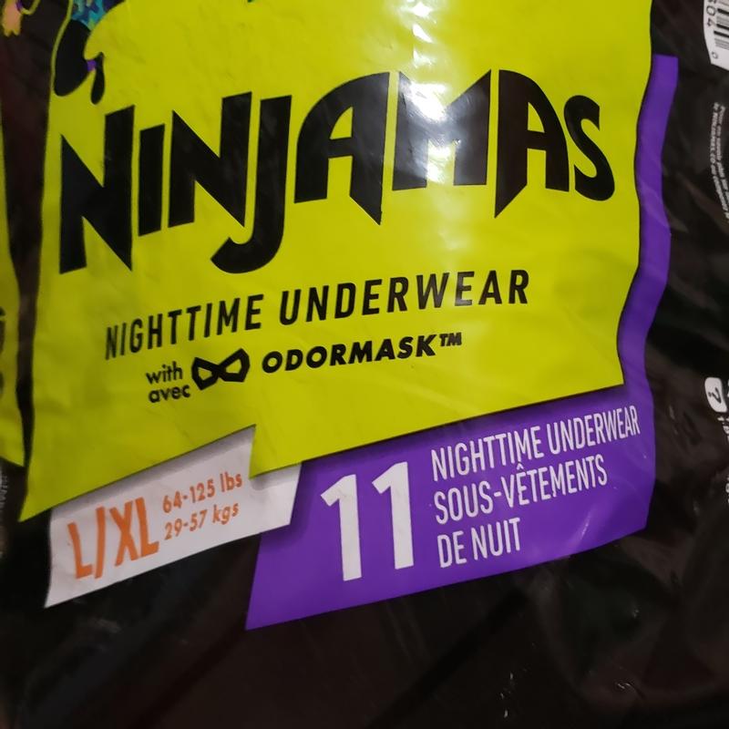 Ninjamas Nighttime Bedwetting Underwear Boy Size S M 44 Count