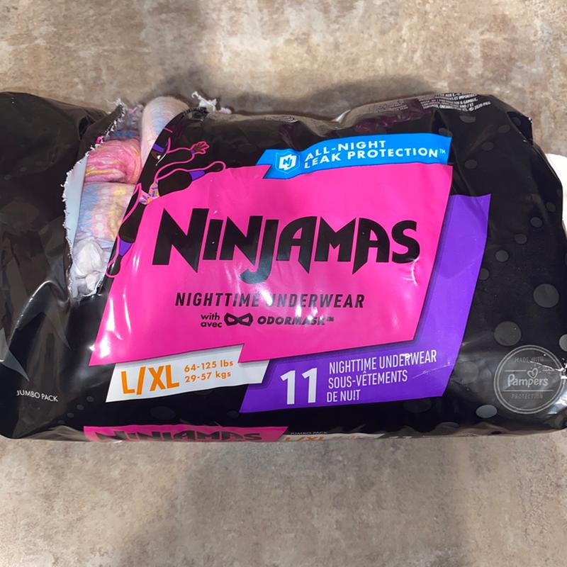 4 sample Pampers ninjamas Bedtime underwear L-XL 64-125 Lbs 