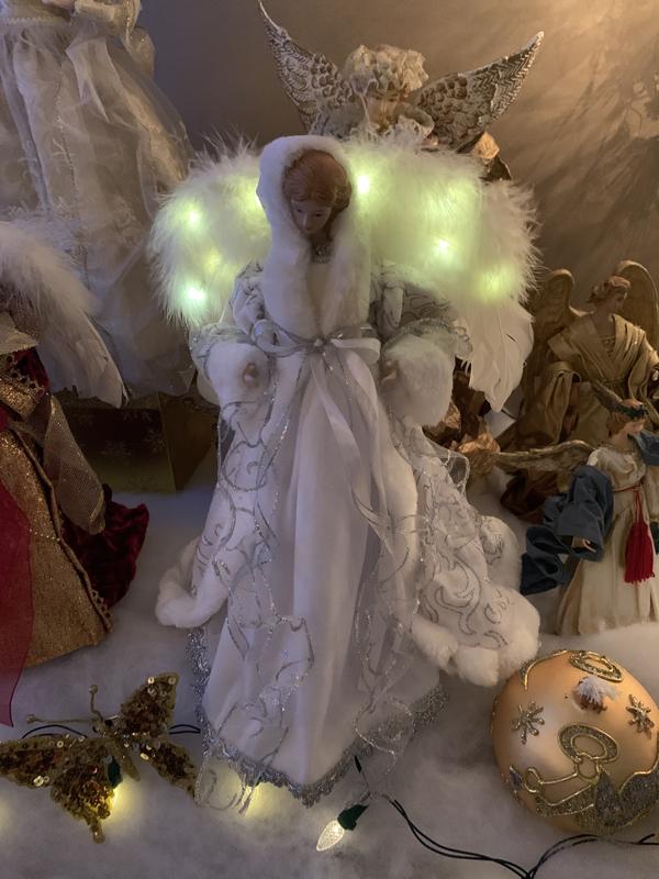 Angel Tree Toppers Lighted 16 Inch Christmas Angel Tree Topper ...