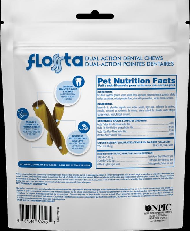 N-Bone Flossta Dual-Action Dental Chews Pumpkin flavor – NPIC