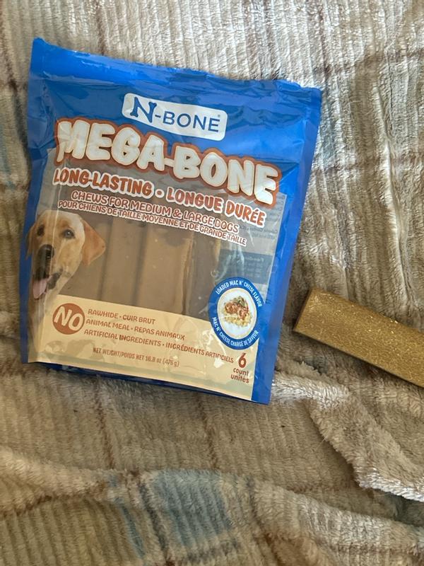 Mega-Bone Mac n' Cheese Flavor Chew (1 Bag, 6 Counts) | N-Bone® – NPIC