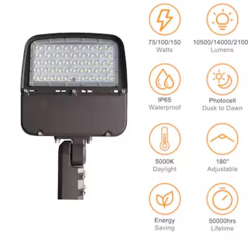 Cedar Hill 21000-Lumen 150-Watt Bronze Hardwired LED Outdoor Area