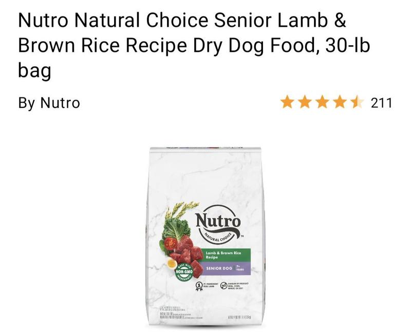 Nutro lamb & outlet rice