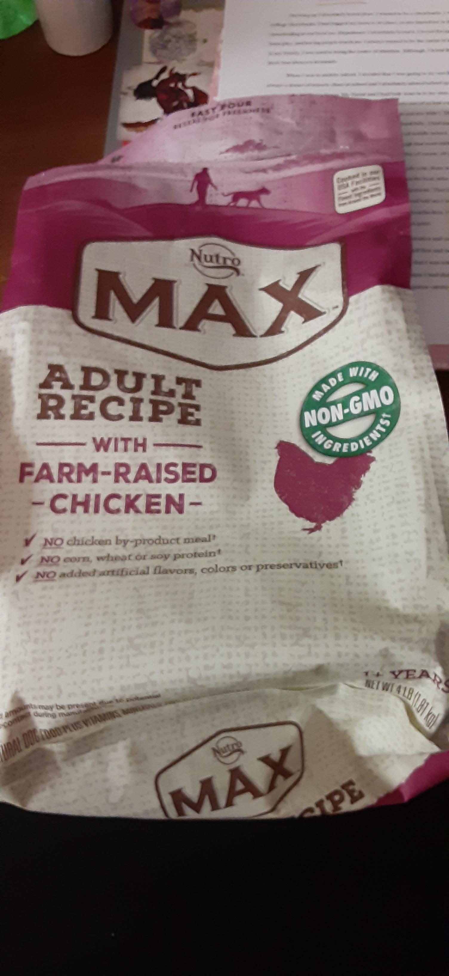 Nutro MAX Farm Raised Chicken Adult Dry Dog Food 12 lbs. Petco