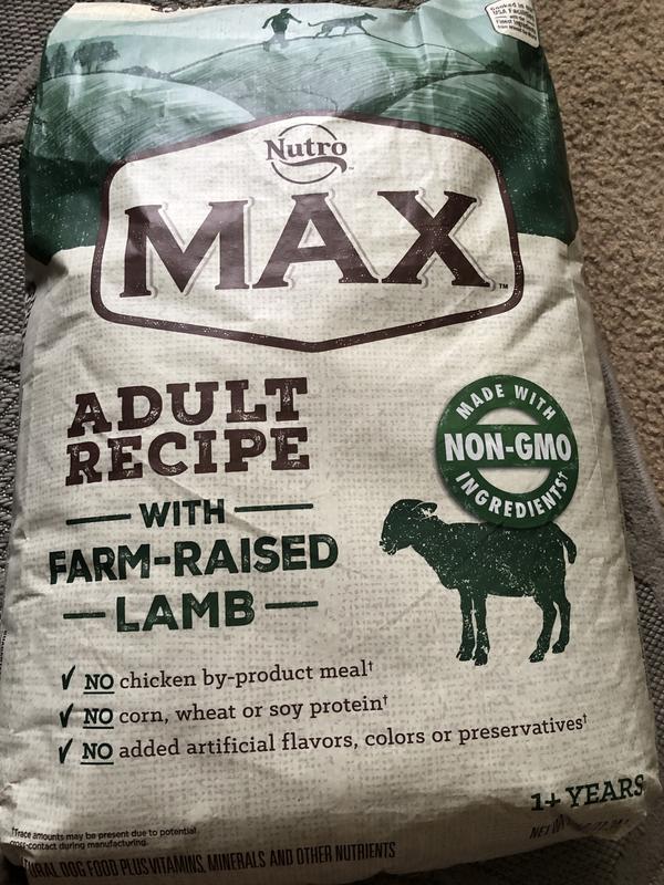 Nutro max dog hotsell food lamb and rice