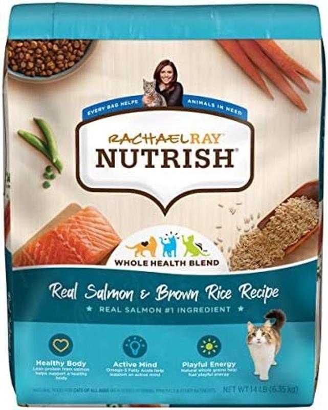 Real Salmon Brown Rice Super Premium Dry Cat Food Nutrish