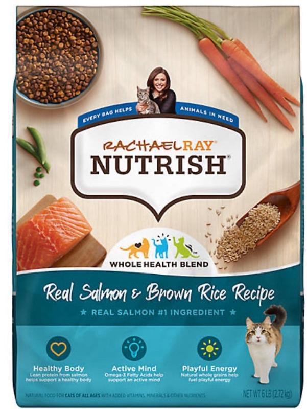 Rachael Ray Nutrish Natural Salmon & Brown Rice Recipe Dry Cat Food, 3 ...