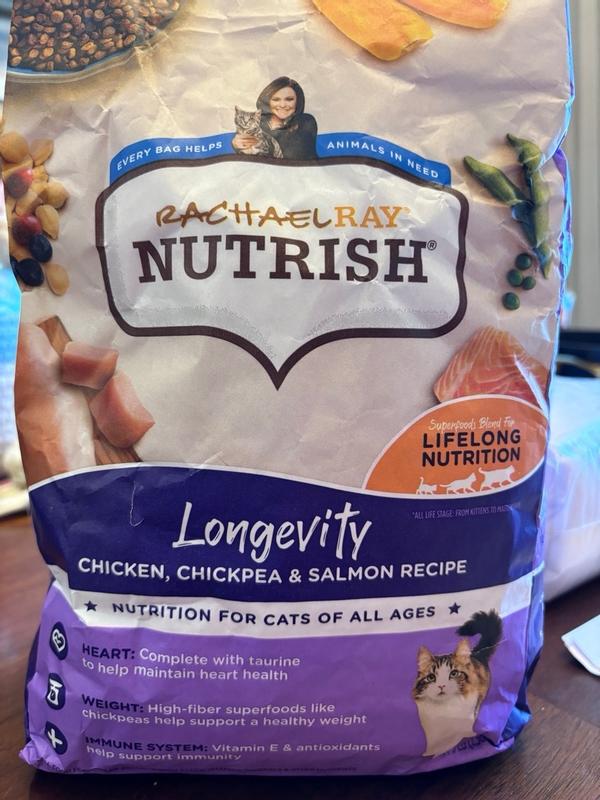 Rachael Ray Nutrish Longevity Chicken Chickpea Salmon Recipe Dry Cat Food 14 lb. Bag Meijer