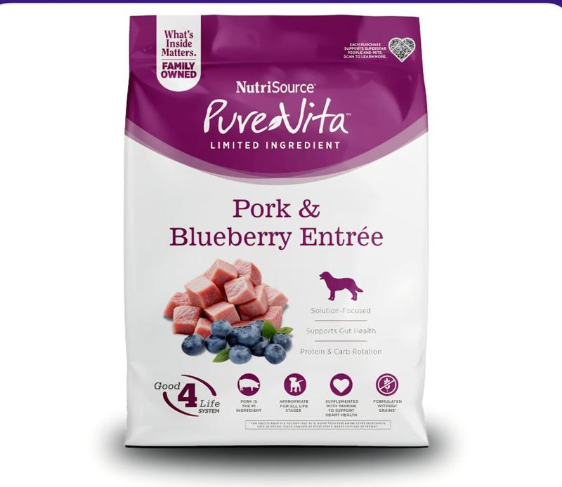 BUY Pork & Blueberry Dog Food | PureVita | NutriSource Pet Foods