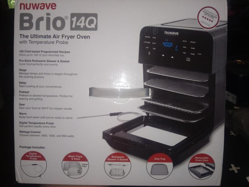 NuWave Brio 8 QT Digital Air Fryer with Temperature Probe