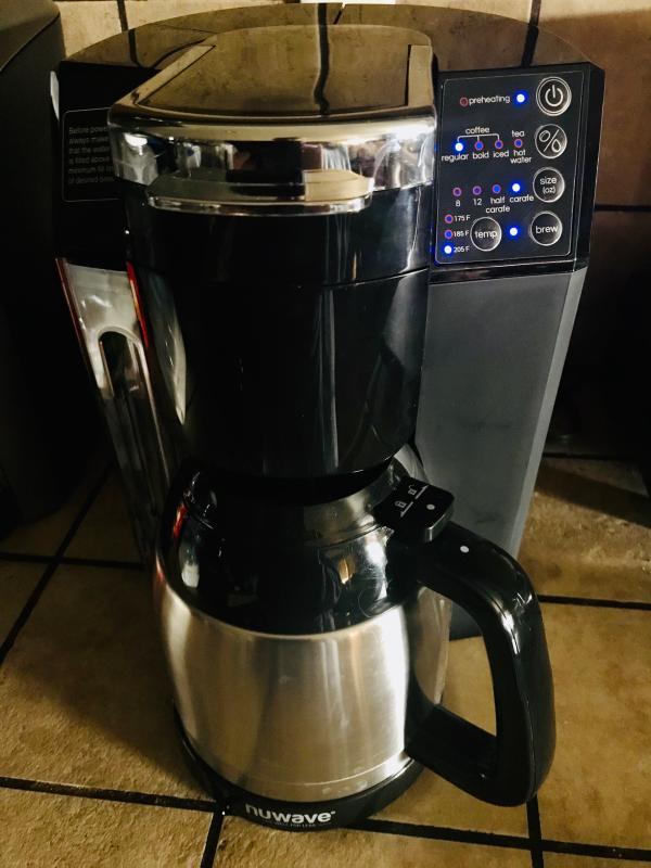 NuWave BruHub Single Serve/Full Pot Smart Coffee Maker Brewer Machine  System 