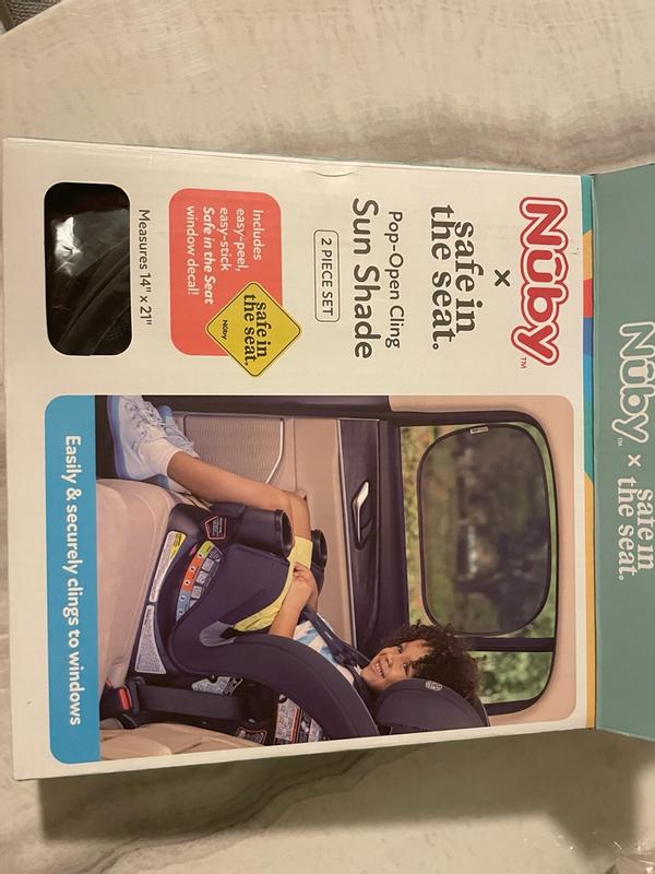 Safe in the Seat Pop Open Cling Sunshades (2 Pack) – Nuby