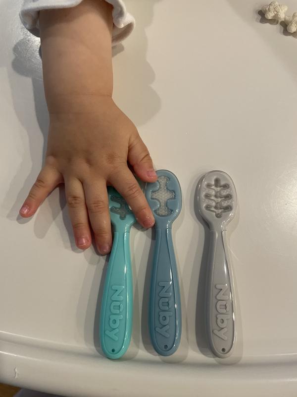 Kiinde Lil' Bites Soft Silicone Spoon Stage 3 Scoop (peach) 3-Pack