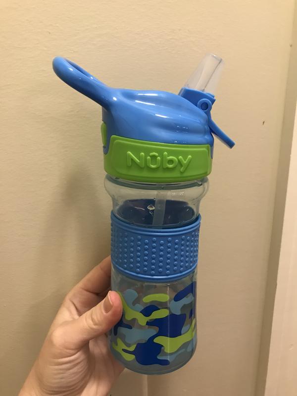 Nuby Thirsty Kids Push Button Flip-it Soft Spout on The Go Water