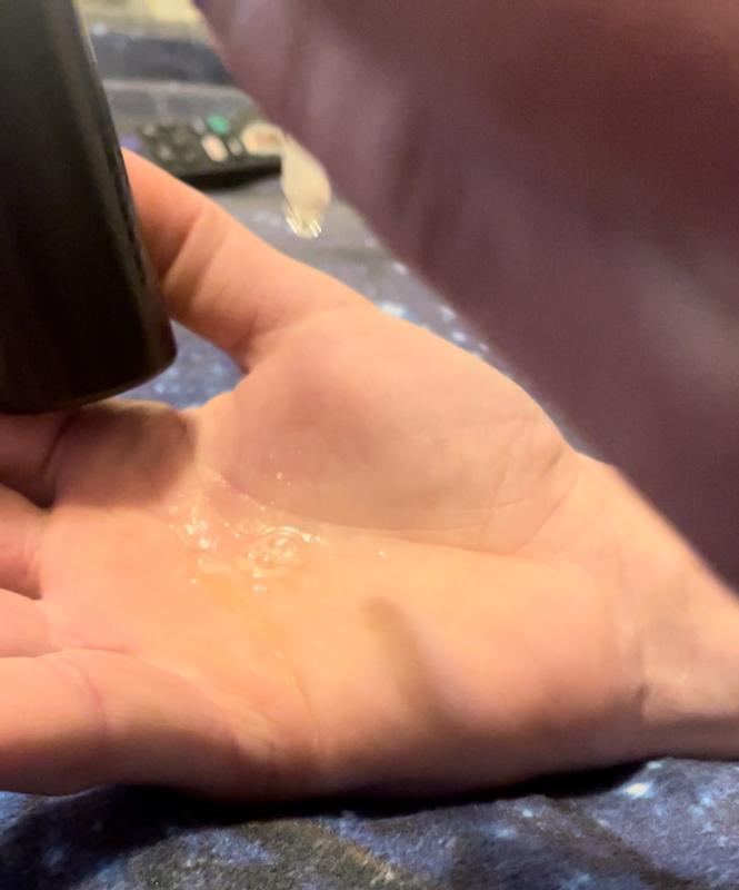 Look how foamy the product is when it shoots out of the dropper.