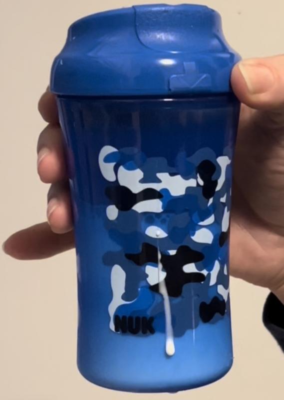 NUK Advanced Cup-like Rim Sippy Cup, 10 oz., Blue Camo –