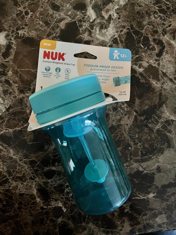 NUK Everlast Straw Cup - Teal Blue - 10oz/2pk