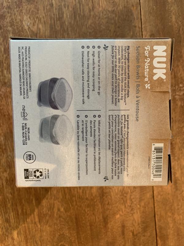 NUK 3 Piece Microwave-Safe Stacking Baby Bowls with Lids