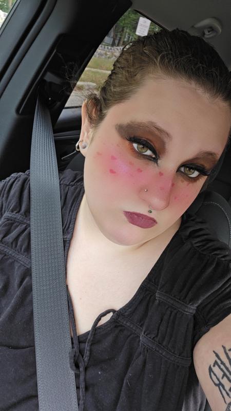 I was wearing the lavender highlighter in this Pic this makeup was for Halloween season!