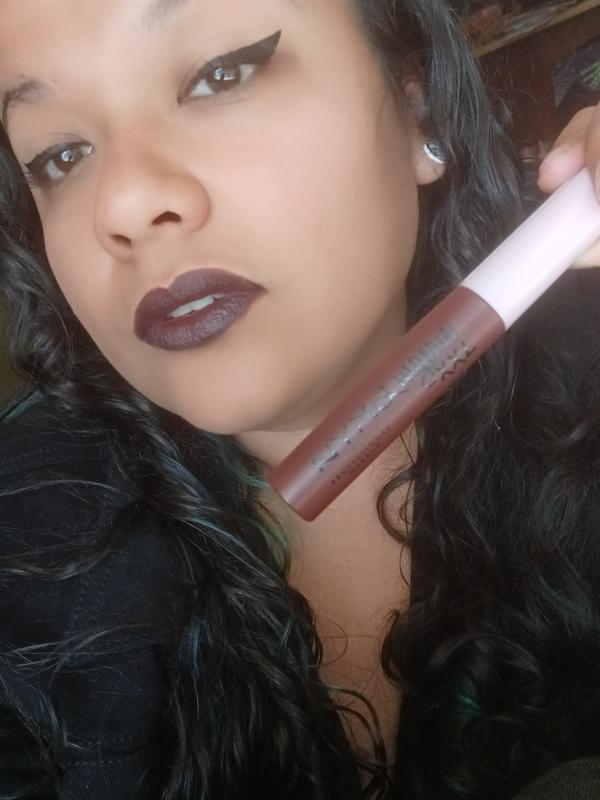 NYX PROFESSIONAL MAKEUP Lip Lingerie XXL Matte Liquid Lipstick - Lace Me Up  (Purple) 32 Lace Me Up 0.13 Fl Oz (Pack of 1)