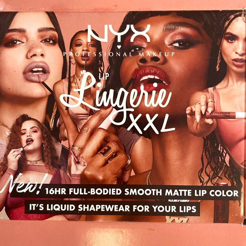 NYX Professional Makeup Lip Lingerie XXL Smooth Matte Liquid Lipstick, 16hr  Longwear, It's Hotter, 0.13 fl. oz.
