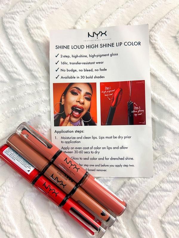 NEW NYX SHINE LOUD HIGH SHINE LIP COLOR, SWATCHES AND REVIEW