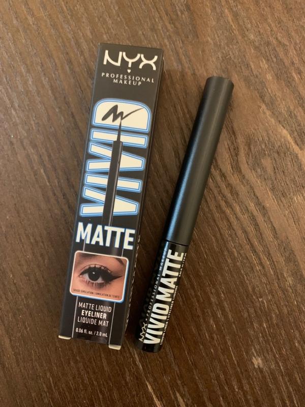 Nyx Professional Makeup Vivid Matte Liquid Eyeliner, Black Vmll01