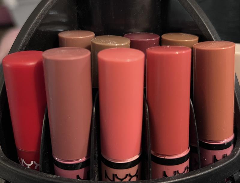Part of my collection of NYX lip products.