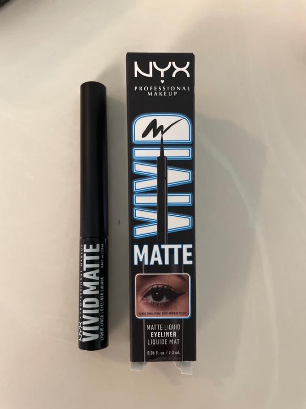 Nyx Professional Makeup Vivid Matte Liquid Eyeliner, Black Vmll01