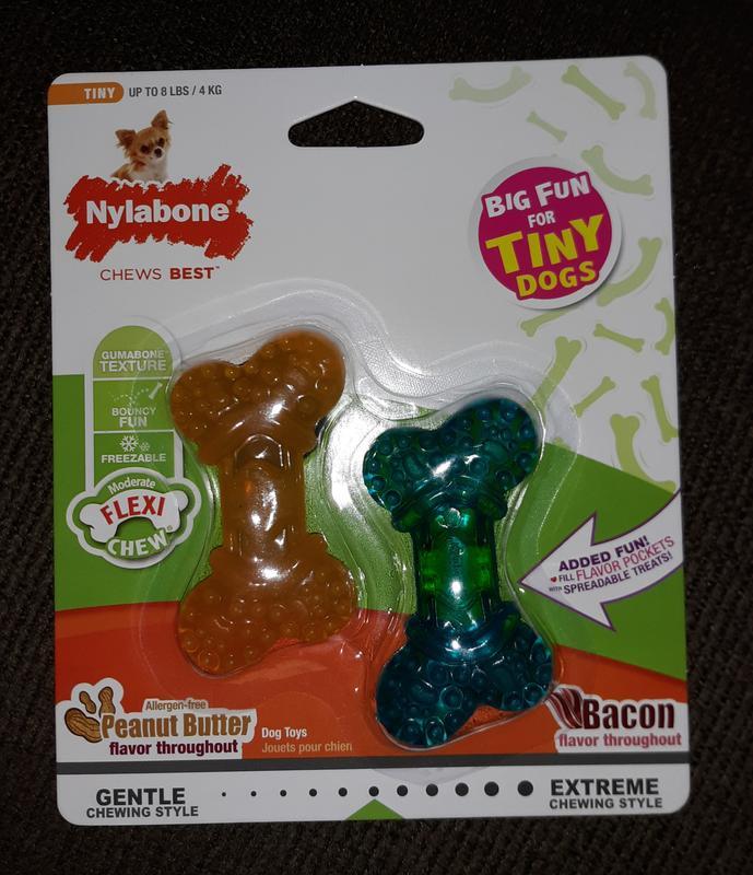 Nylabone FlexiChew Peanut Butter & Bacon Flavored Dog Chew Toy, XX