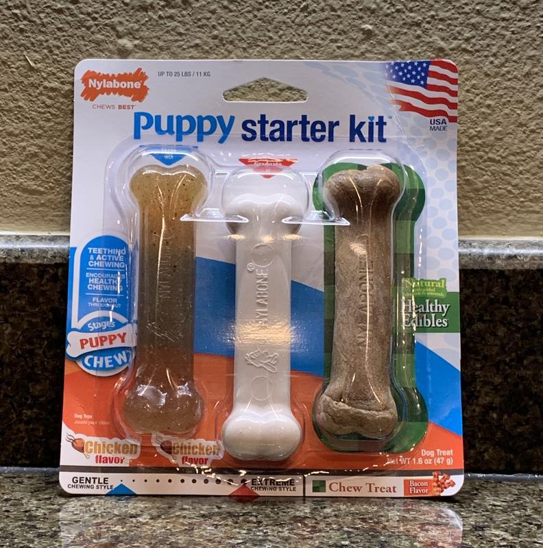 Shop Nylabone Puppy Starter Kit - Dog Chew, Poop Scoop, 2 Bowls