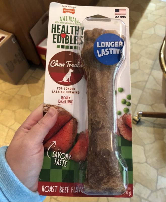 Nylabone Healthy Edibles All Natural Long Lasting Bacon Flavor Chew Treats X Large Souper WagNWash