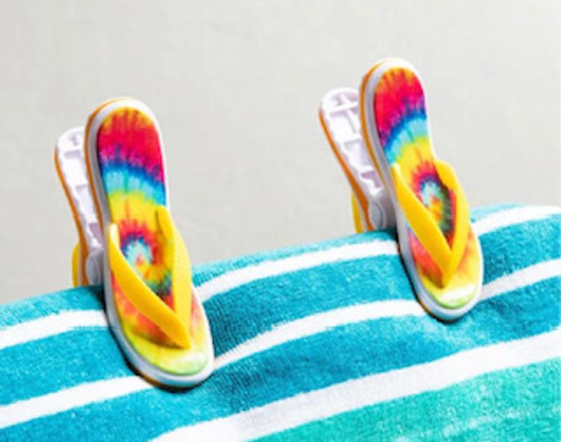 O2COOL Flip Flop Boca Beach Towel Clip 