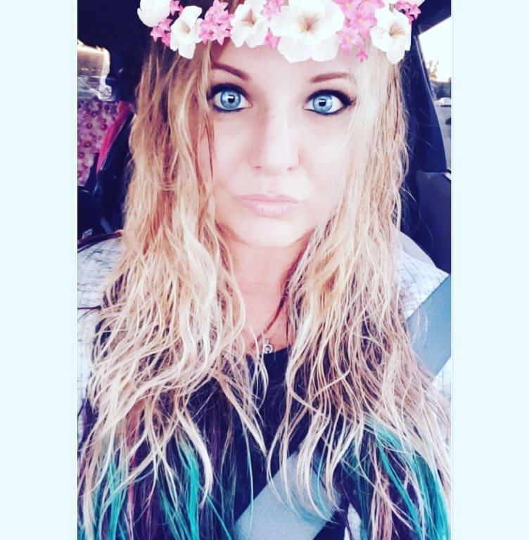 Bc sometimes you just need a little color in your hair! #tealhair #purple #red #blueeyes #blonde #highlights #somethingnew #funhair #refresh #bevibrant #change