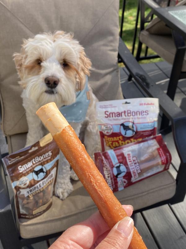 SmartBones Smart Kabobz 12 18 Count Triple Flavor Rawhide Free Chews For Dogs SmartBones
