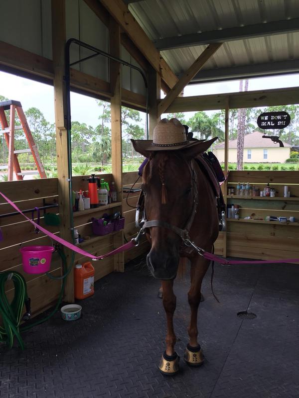 Fancy's got her hat and boots on and ready to hit the trails