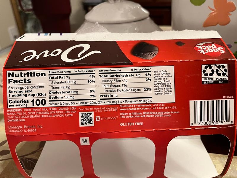 DOVE™ Dark Chocolate Pudding Cups | Snack Pack