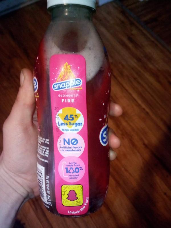 Snapple Raspberry Peach, 16 fl oz recycled plastic bottle