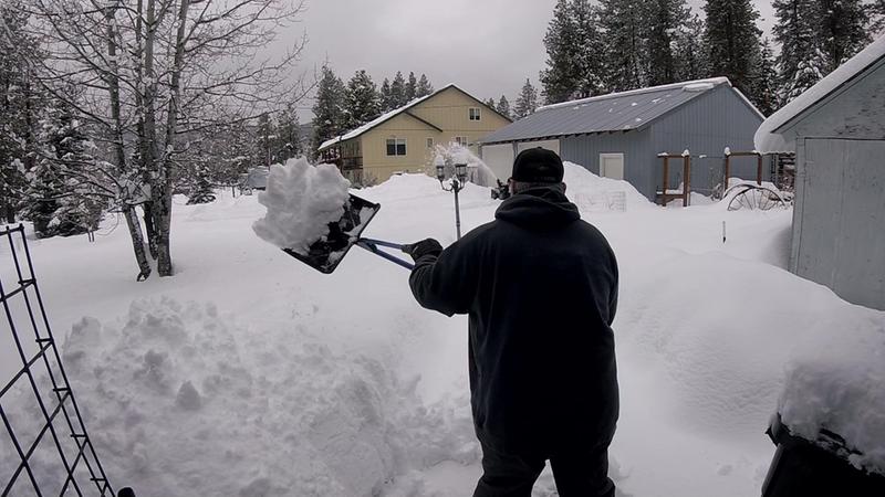 Snow Joe SJ-SHLV20-PRP Poly Back-Saving Telescoping Snow Shovel Purple 
